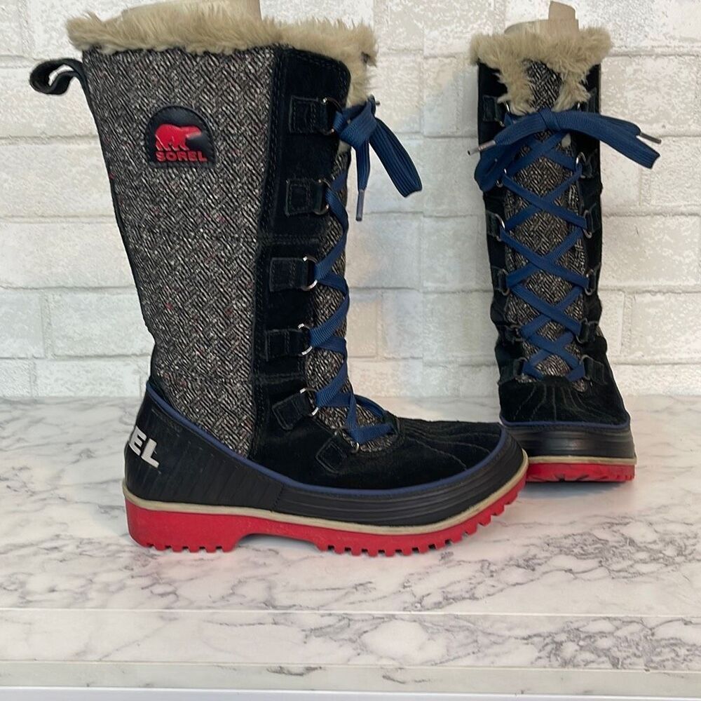 Sorel Tivoli II Nocturnal Herringbone High Boots 7